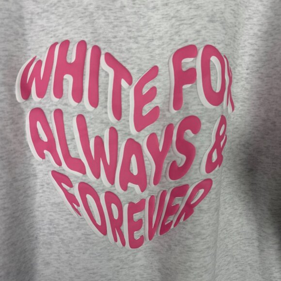 White Fox Boutique 13 Always & Forever Crewneck Sweatshirt Gray Size L/XL EUC - Picture 12 of 13